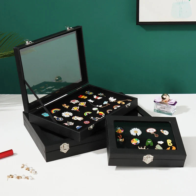 Medal & Pin Display Case – Dustproof Badge Storage Box Pin Display Case Qme