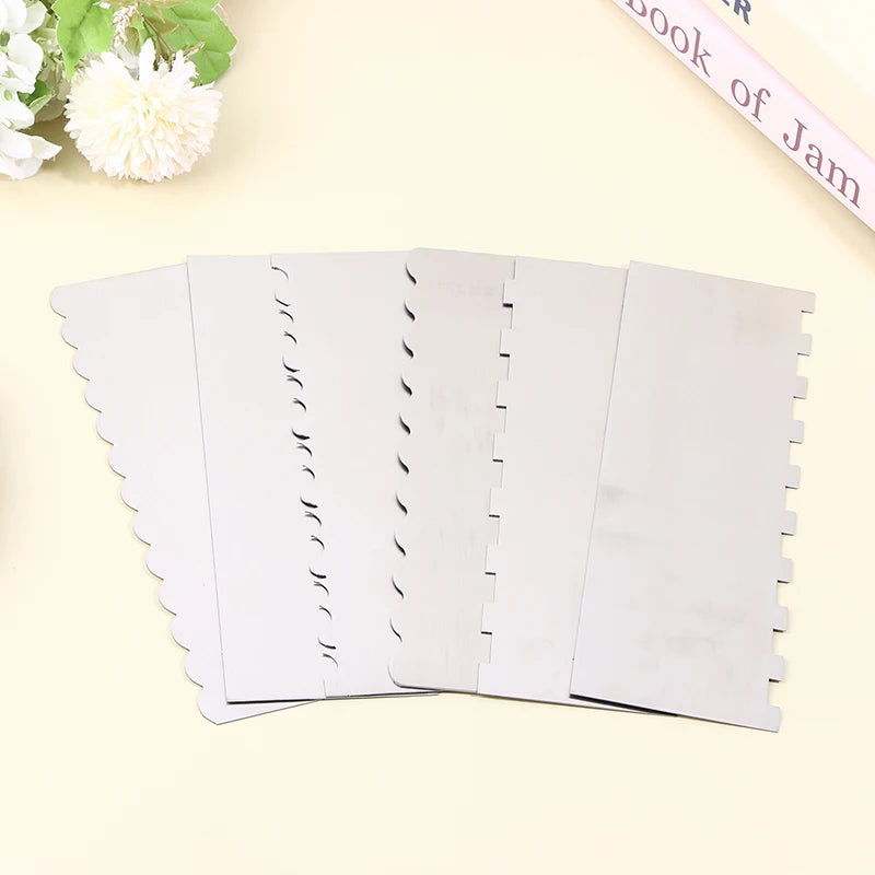 Stainless Steel Double-Sided Cake Scraper & Comb Tool Cake Decorating Tool Qst