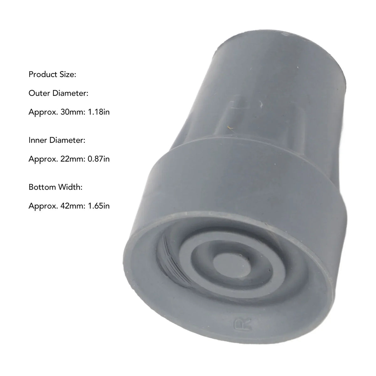 Heavy Duty Rubber Replacement Cane Tips – Non-Slip 22mm Cane Tip Replacement Qme