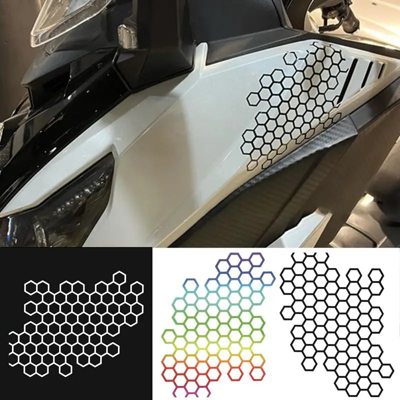 Honeycomb Car & Motorcycle Decal Sticker | PET Vinyl Body Car Body Decal Qst