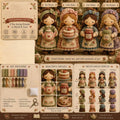 Girls DIY Felt Doll Patchwork Sewing Kit – Beginner Craft Set DIY Sewing Craft Kit Qme A One Size