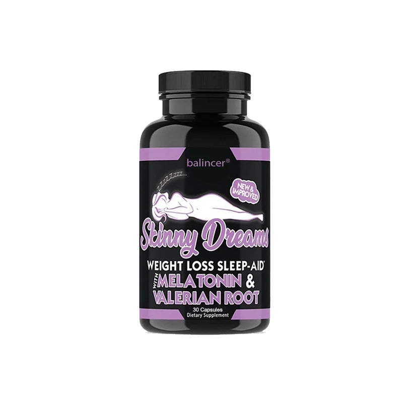 Skinny Dreams Melatonin Sleep & Appetite Support Capsules Sleep Support Supplement Qst 30 count-1 bottle