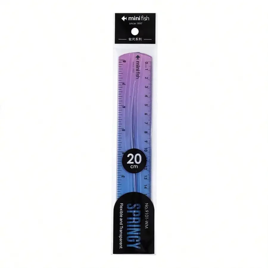 Flexible Soft Ruler Rainbow Gradient 15cm 20cm – Cm & Inch Flexible Ruler Qst