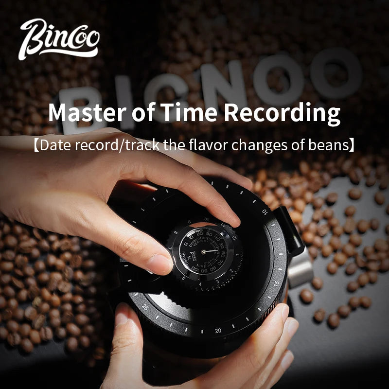 Bincoo 1000ml Airtight Coffee Bean Container – Vacuum Seal Steel Coffee Storage Canister Qst