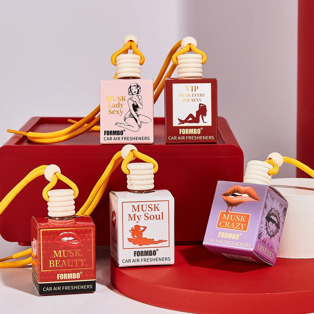 Car Hanging Perfume Diffuser | Lasting Air Freshener – 8 Scents Car Air Freshener Qme