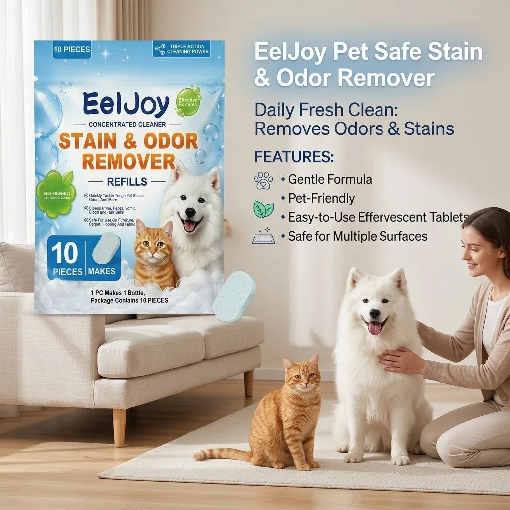 Pet Stain & Odor Remover Tablets 10-Pack | Fabric Cleaner Pet Stain Remover Qme