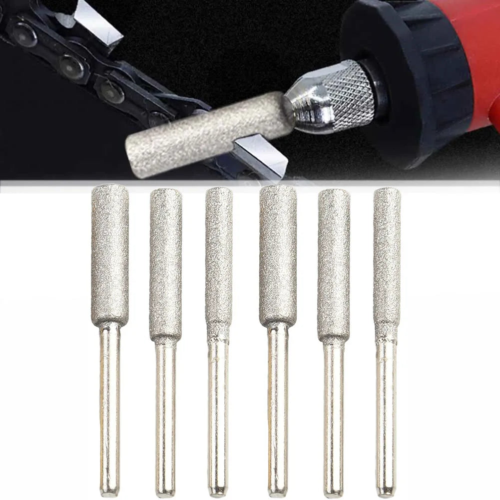 6-Piece Chainsaw Sharpener Burr Set – 4mm, 4.8mm & 5.5mm Chainsaw Sharpener Set Qme Default Title