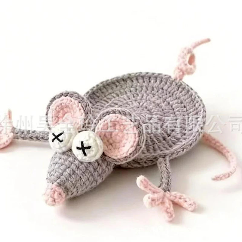 Crochet Animal Coaster – Handwoven Heat-Resistant Drink Mat Crochet Drink Coaster Qst A