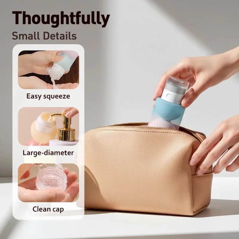 Silicone Travel Dispenser Bottle – Leak-Proof & TSA Approved Travel Dispenser Bottle Qme