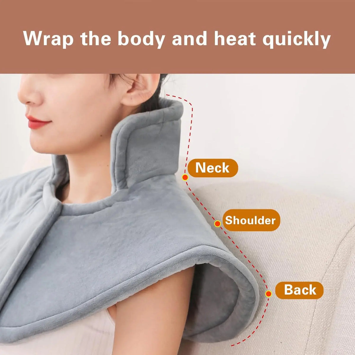 Electric Neck Massager Shawl – 9-Level Heat & Vibration Neck Massager Shawl Qst