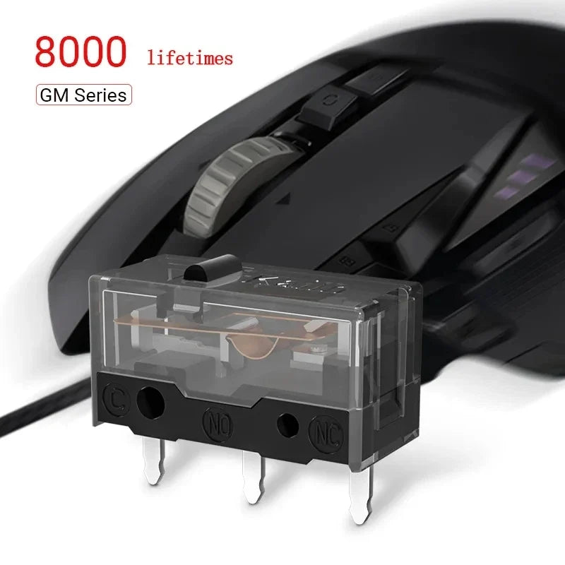 Kailh GM8 Mouse Micro Switch – 24K Gold, 80M Click Lifespan Mouse Micro Switch Qme 2pcs
