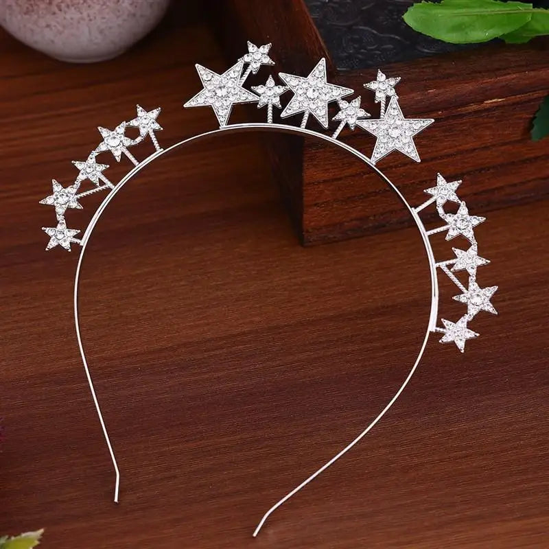 Rhinestone Pearl Star Headband – Party Festival Hair Accessory Fashion Headband Qst A3