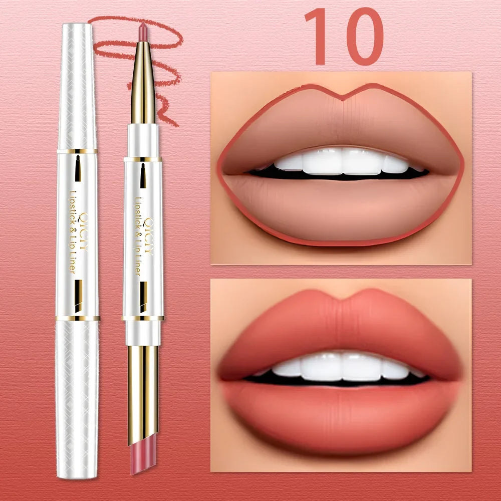 Long-Lasting Vibrant Lip Liner – No Smudge, 6 Shades Lip Liner Pencil Qme 10