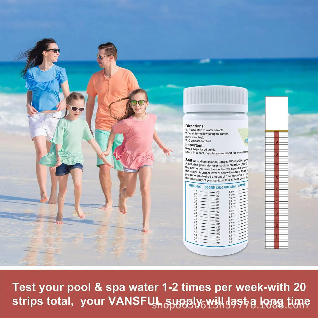 Pool Salt Test Strips – Saltwater Salinity Testing for Pools & Spas Pool Water Test Strips Qme