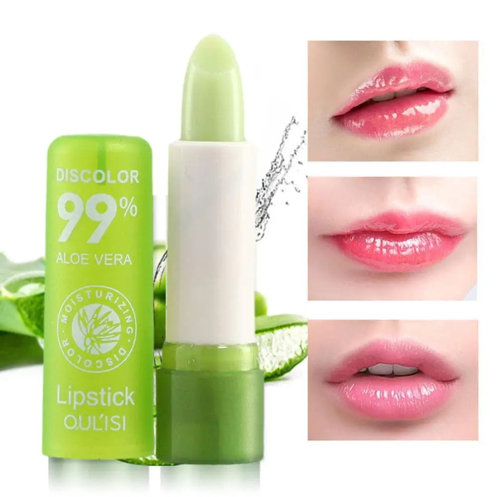 Aloe Vera Color-Changing Lip Balm Jelly – Moisturizing Tint Color-Changing Lip Balm Qme Lip Stick CN
