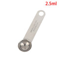 Stainless Steel Measuring Spoon with Scale Ruler & Egg Beater Measuring Spoon Tool Qme 2.5ml