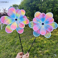 Color-Changing Double Layer Wind Spinner Pinwheel Garden Stake Garden Wind Spinner Qst Default Title