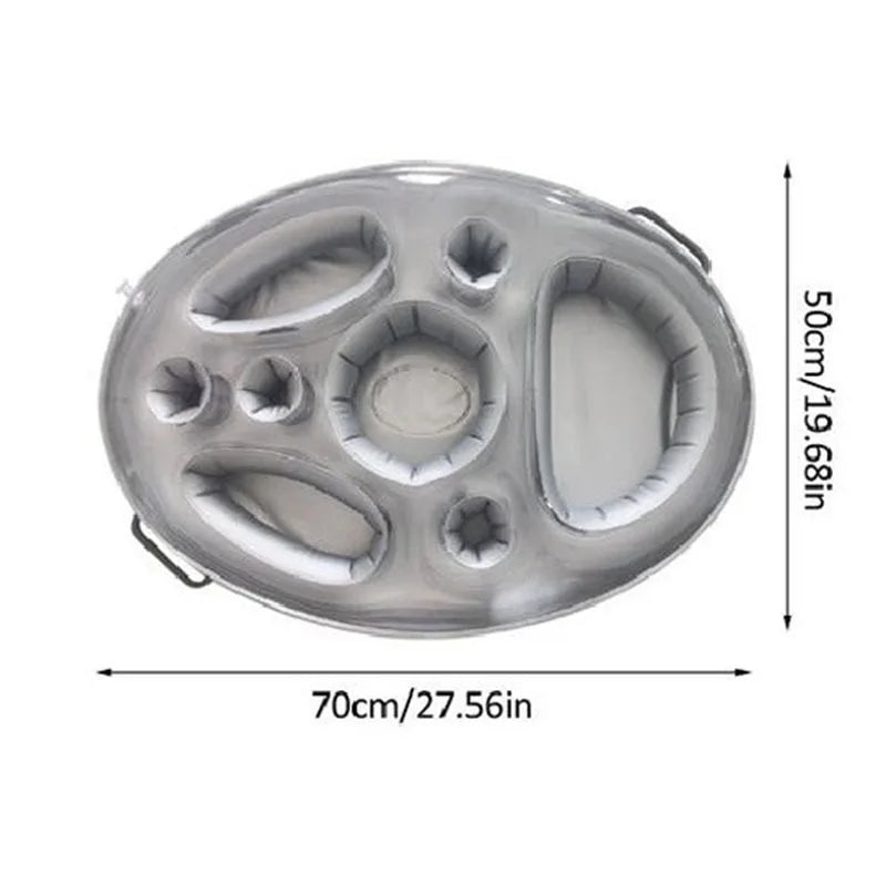 Inflatable Floating Pool Drink Tray & Cooler Rack | PVC Floating Pool Drink Tray Qme