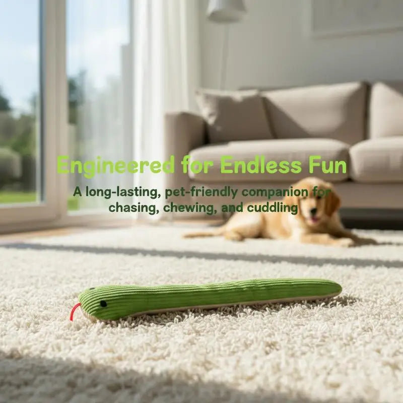 Interactive Snake Toy for Cats & Dogs – Crinkle Kick Toy Interactive Pet Toy Qme