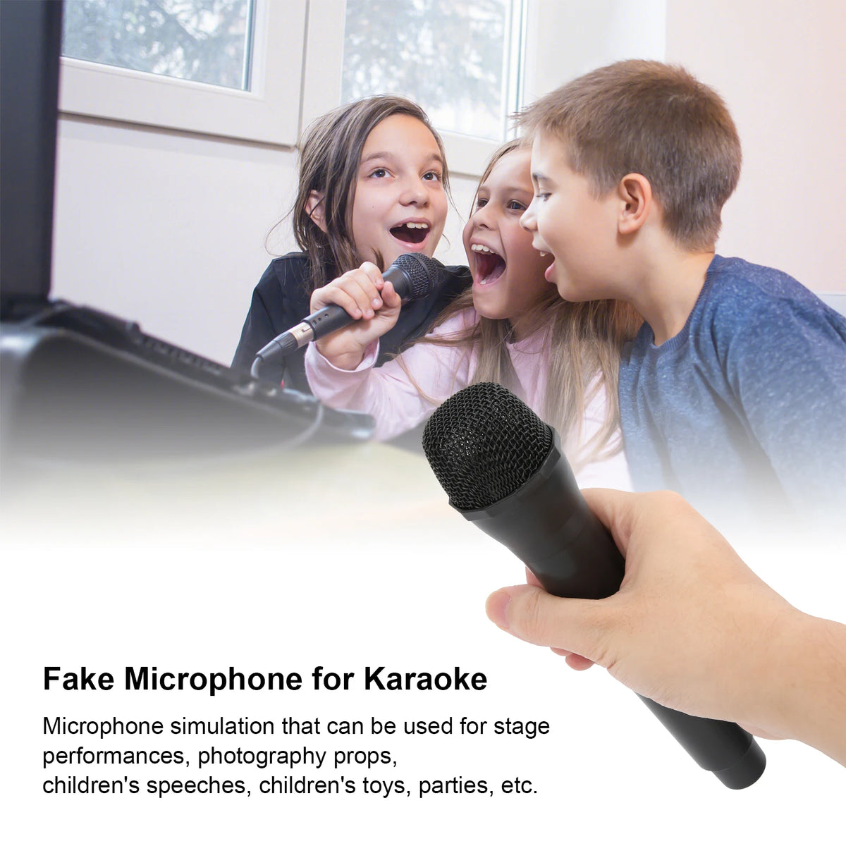 Realistic Prop Microphone for Karaoke, Stage & Dance Shows Prop Microphone Qst