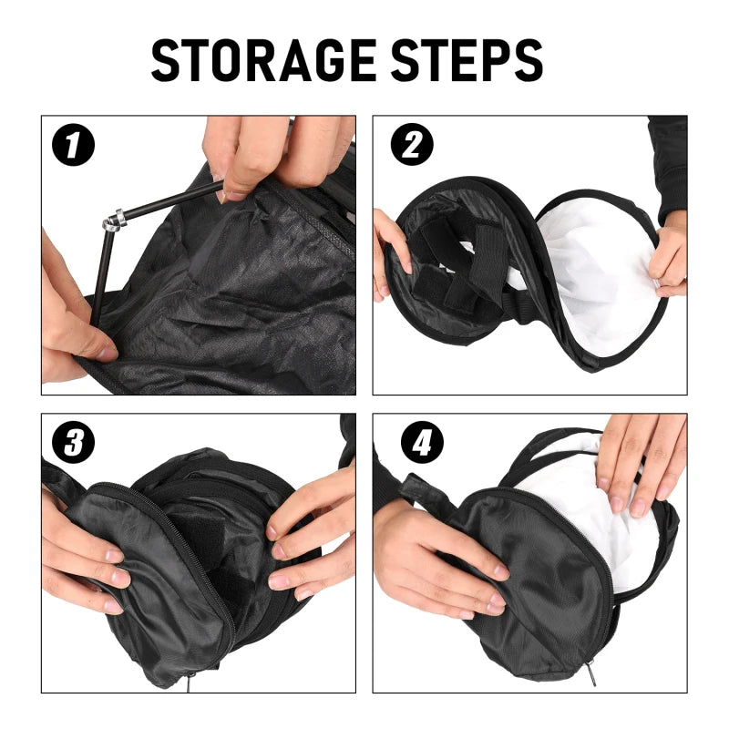 410mm Portable Foldable Flash Softbox Diffuser for Speedlite Flash Softbox Diffuser Qst