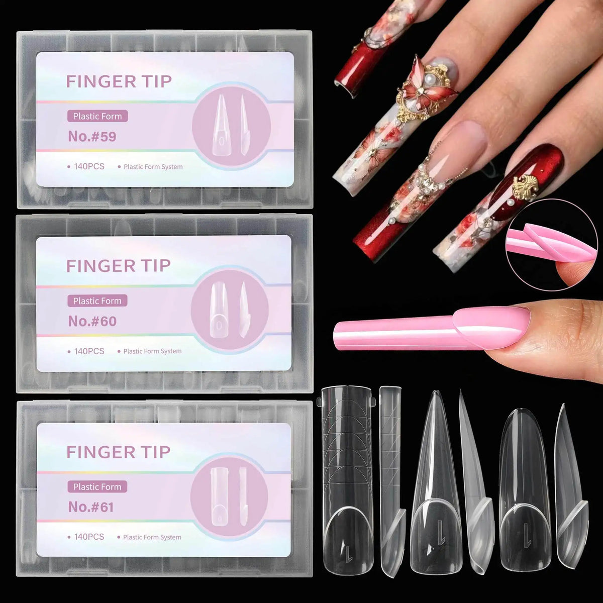 Dual Form French Nail Extension Kit | Fast & Elegant Nail Extension Kit Qme