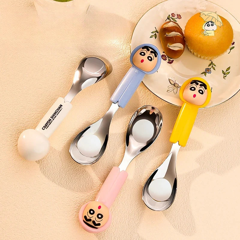 Crayon Shin-chan Stainless Steel Spoon | Kids Cartoon Spoon Kids Cartoon Spoon Qme