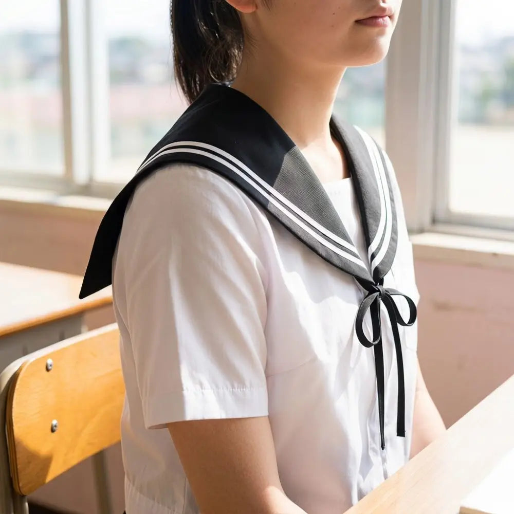 Striped Sailor Detachable Fake Collar Cape | 4 Colors Detachable Fake Collar Qme