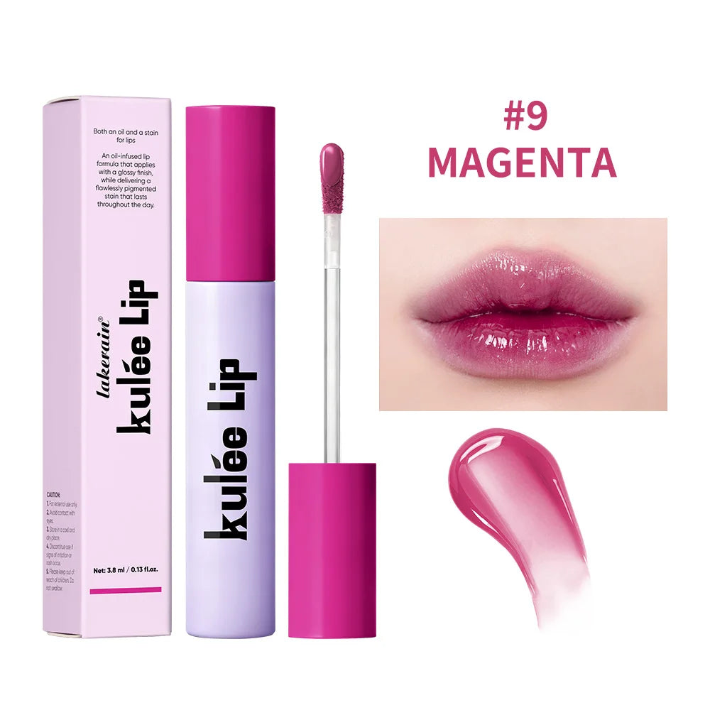 Lakerain Nourishing Lip Oil Gloss – Long-Lasting Color & Moisture Lip Oil Gloss Qst 09