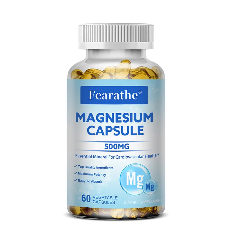 Magnesium Glycinate Capsules – High Absorption Vegan Supplement Mineral Supplement Qst 60 count 3 bottle