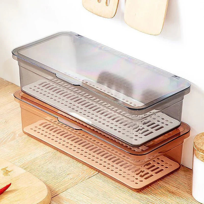 Chopstick Holder with Lid – Dustproof Draining Kitchen Cage Utensil Holder Qme