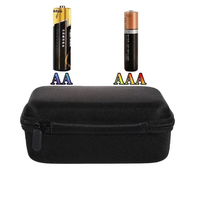 Portable Hard Battery Organizer Case – Holds 54 AA/AAA Battery Organizer Case Qme