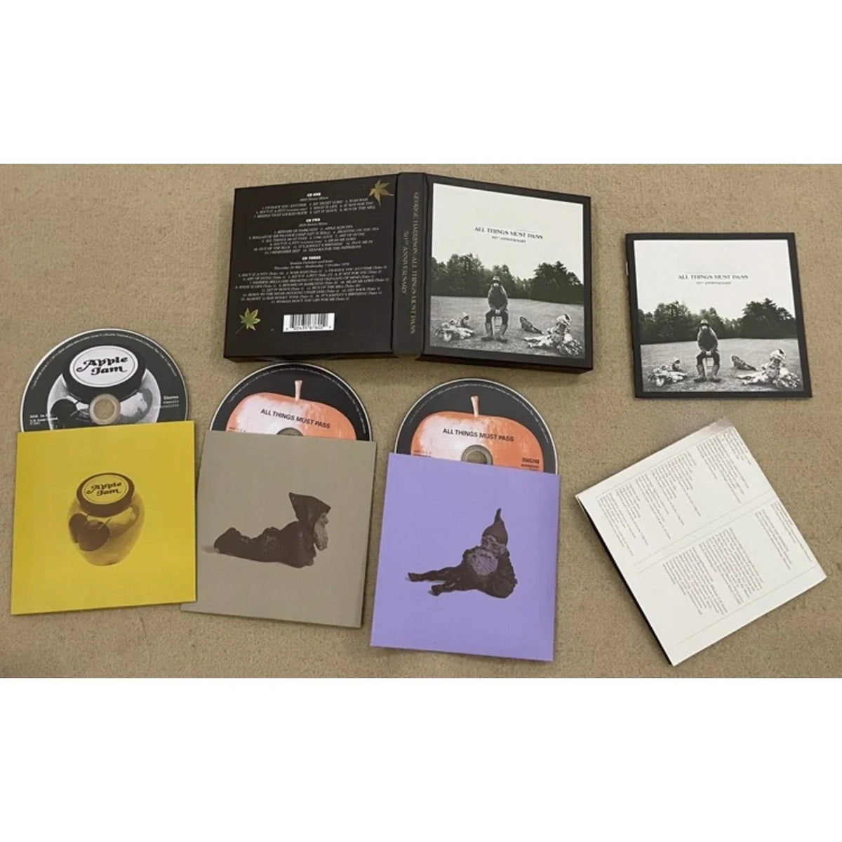 All Things Must Pass 50th Anniversary Deluxe 3CD Set Collector's CD Box Set Qme