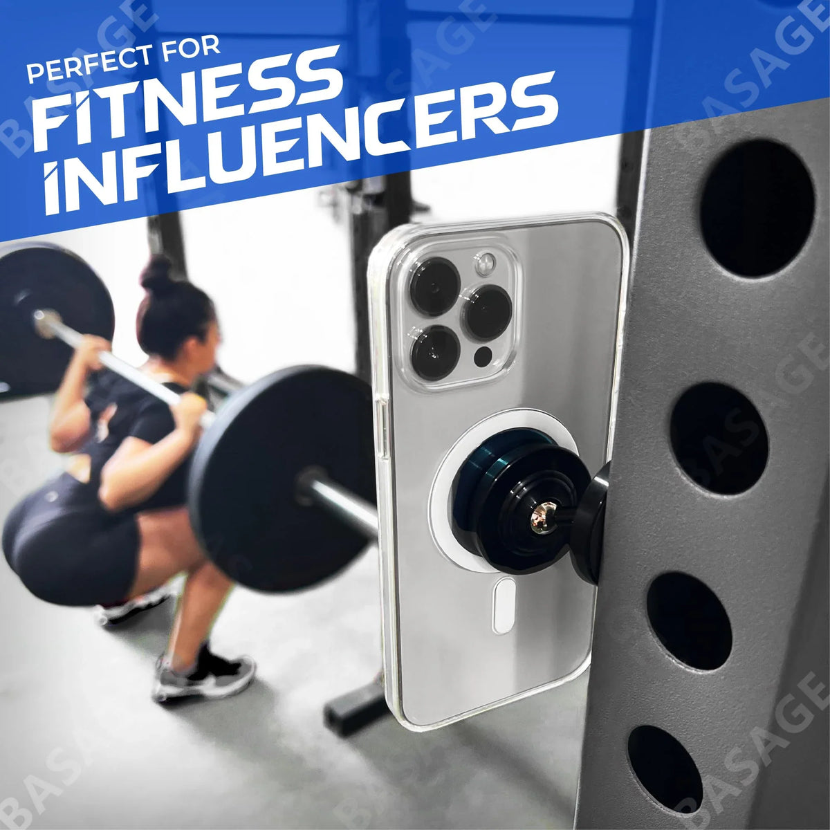Dual Magnetic Gym Phone Holder – Strong 360° Mount Magnetic Phone Mount Qme