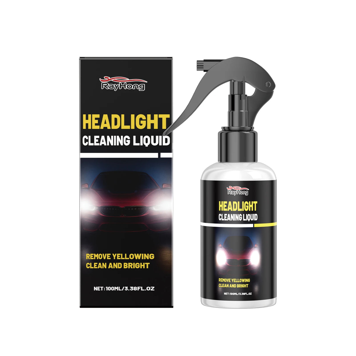 Rayhong Car Headlight Cleaner & Polish 100ml – Brightening Agent Headlight Cleaner Qst 1pc