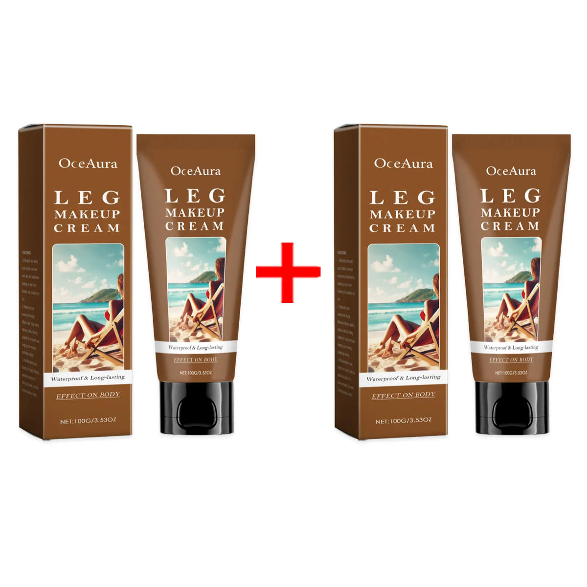 OceAura Leg Makeup Body Lotion – Waterproof Body Foundation Body Makeup Foundation Qst B X 2PCS