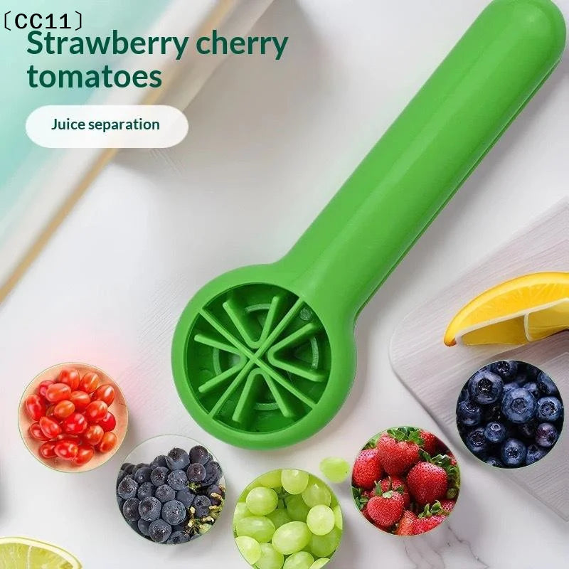 BPA-Free Grape Slicer for Baby Food Prep – Easy Grip Handle Fruit Slicer Qme
