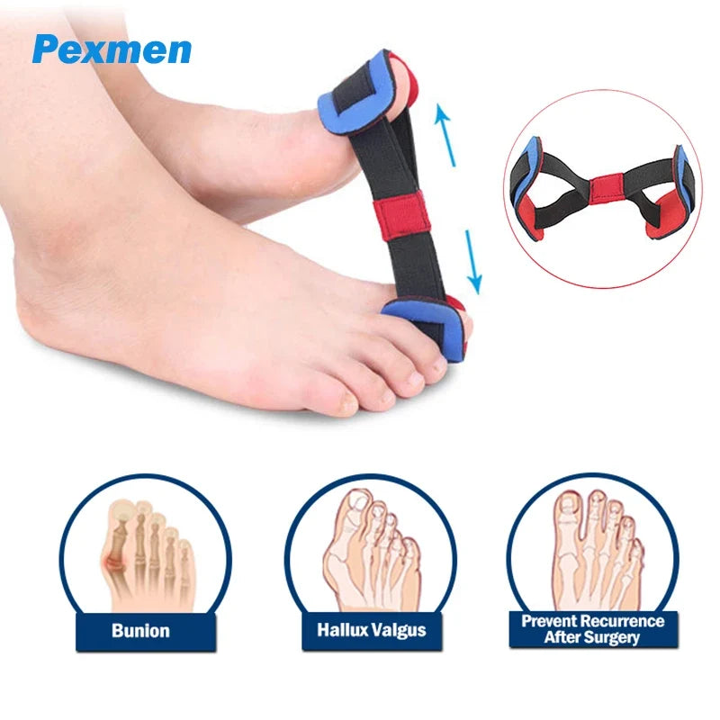 Pexmen Elastic Big Toe Separator Cushion Strap – Soft Rubber Toe Separator Cushion Qme Default Title