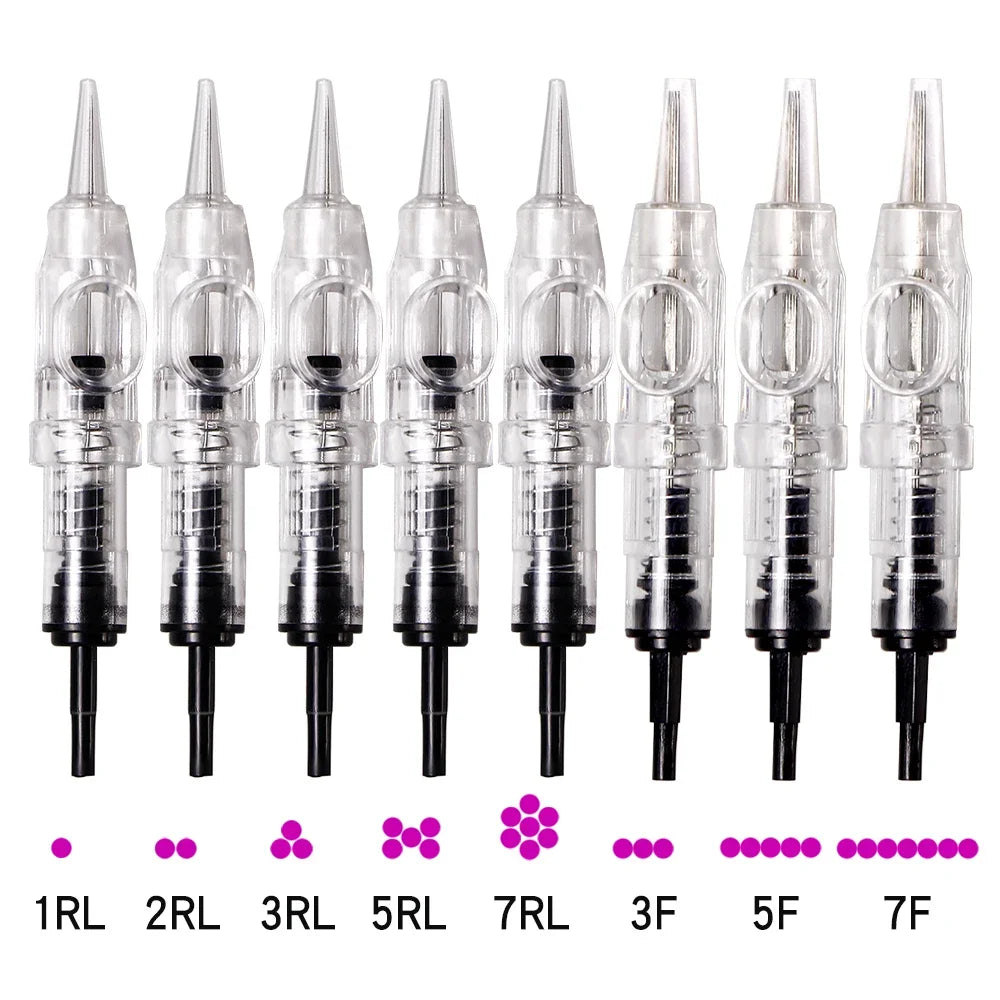 Raiuleko Disposable Cartridge Tattoo Needles 1RL–7RL PMU Pen Tattoo Needle Cartridges Qst