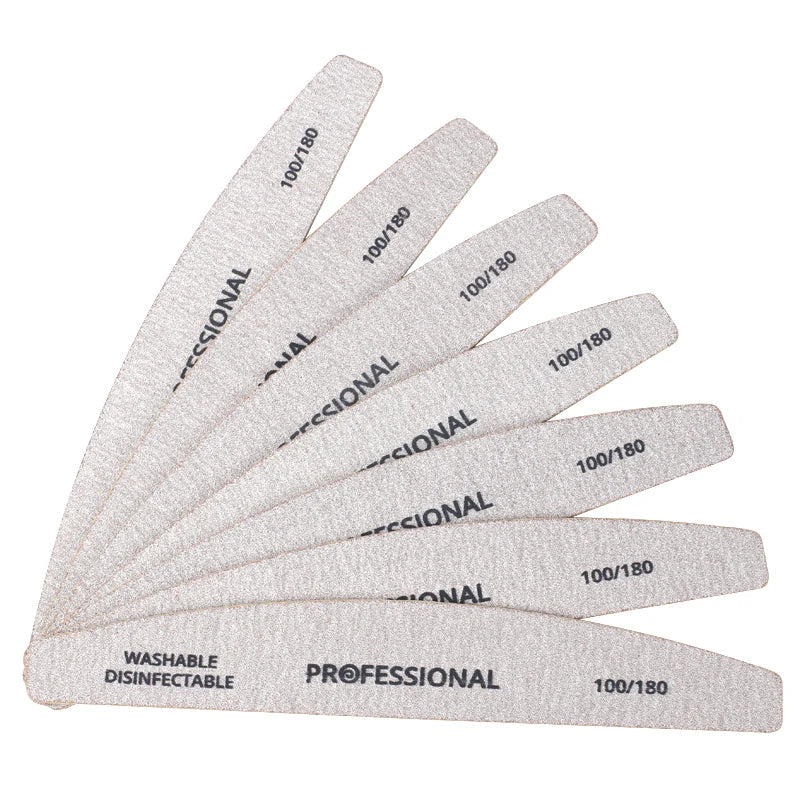 Professional Wood Nail Files 180/240 Grit Emery Board – 10 Pack Emery Board Nail File Qme 100 180