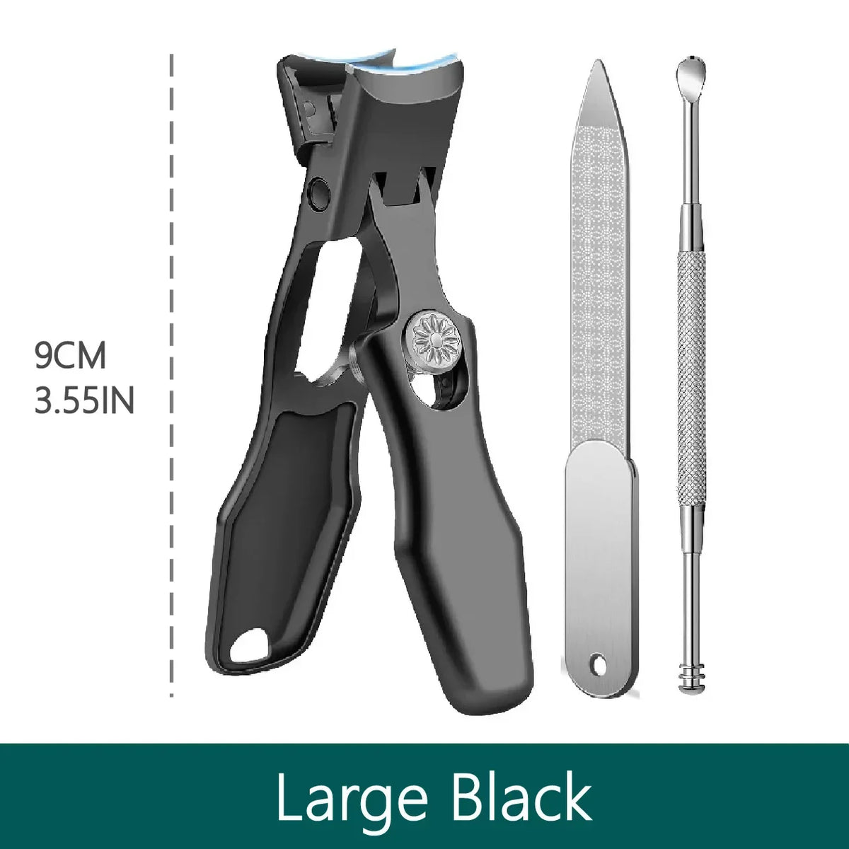Wide Jaw Nail Clipper for Thick Nails – Sharp Stainless Steel Nail Clipper Qme Economy Set