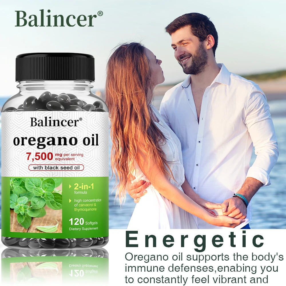 Oregano & Black Seed Oil Capsules – Immune & Digestive Support Herbal Oil Capsules Qst
