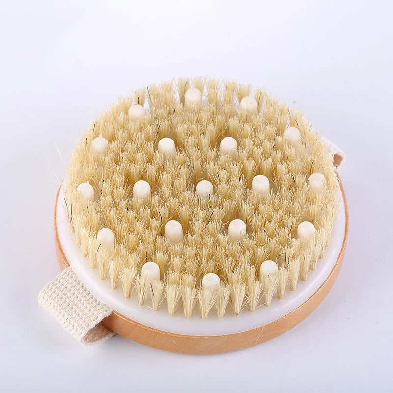 Natural Bristle Dry Body Brush – Exfoliating & Massage Tool Dry Body Brush Qme D China Mainland