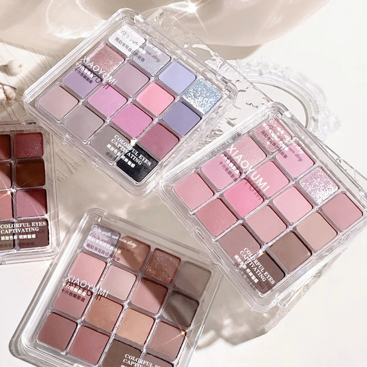 16-Shade Eyeshadow Palette – Glitter, Matte & Shimmer Finishes Eyeshadow Palette Qme