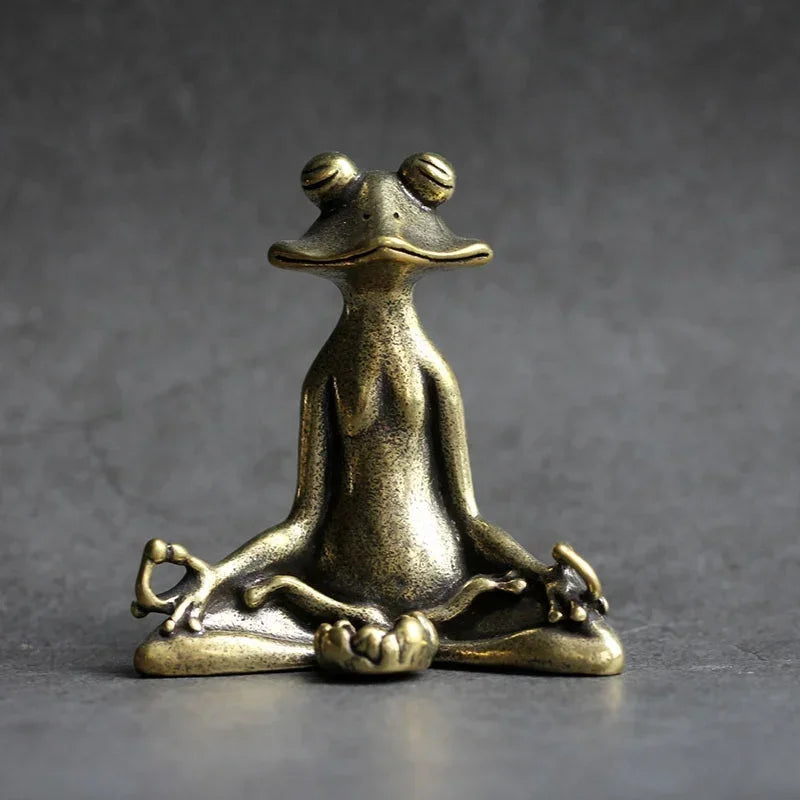 Zen Frog Incense Holder | Solid Bronze Copper Figurine Ornament Incense Holder Figurine Qme Default Title
