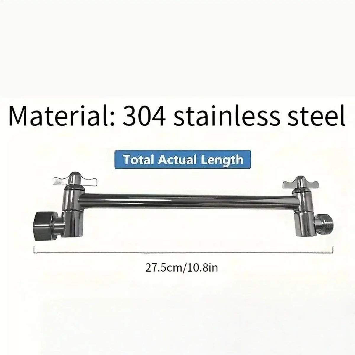 304 Stainless Steel Shower Arm Extension & Head Extender Shower Arm Extension Qme