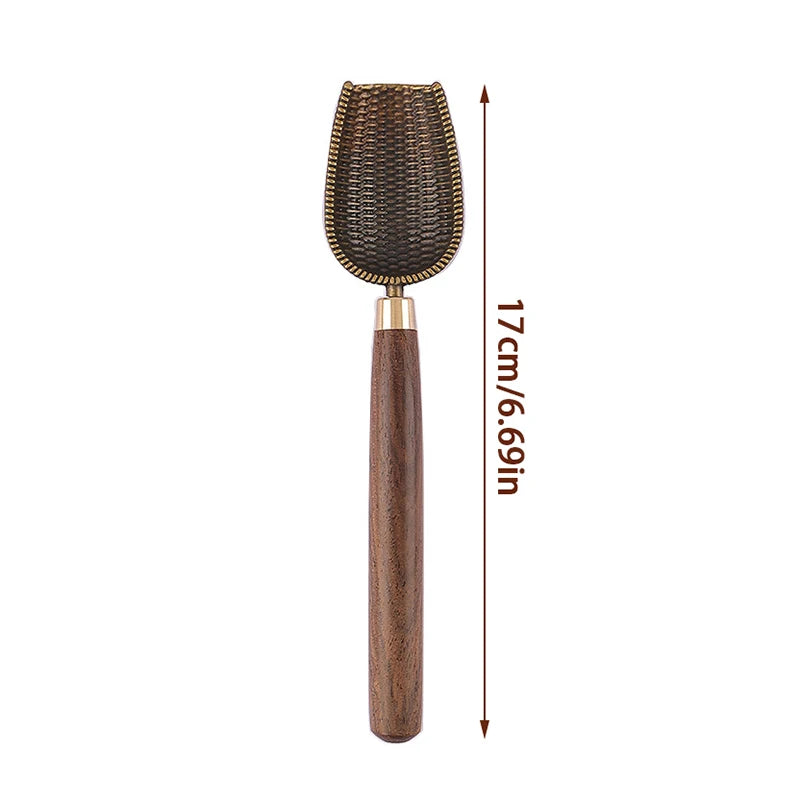 Ebony Solid Wood Kung Fu Tea Scoop – Retro Tea Ceremony Spoon Tea Ceremony Accessory Qst
