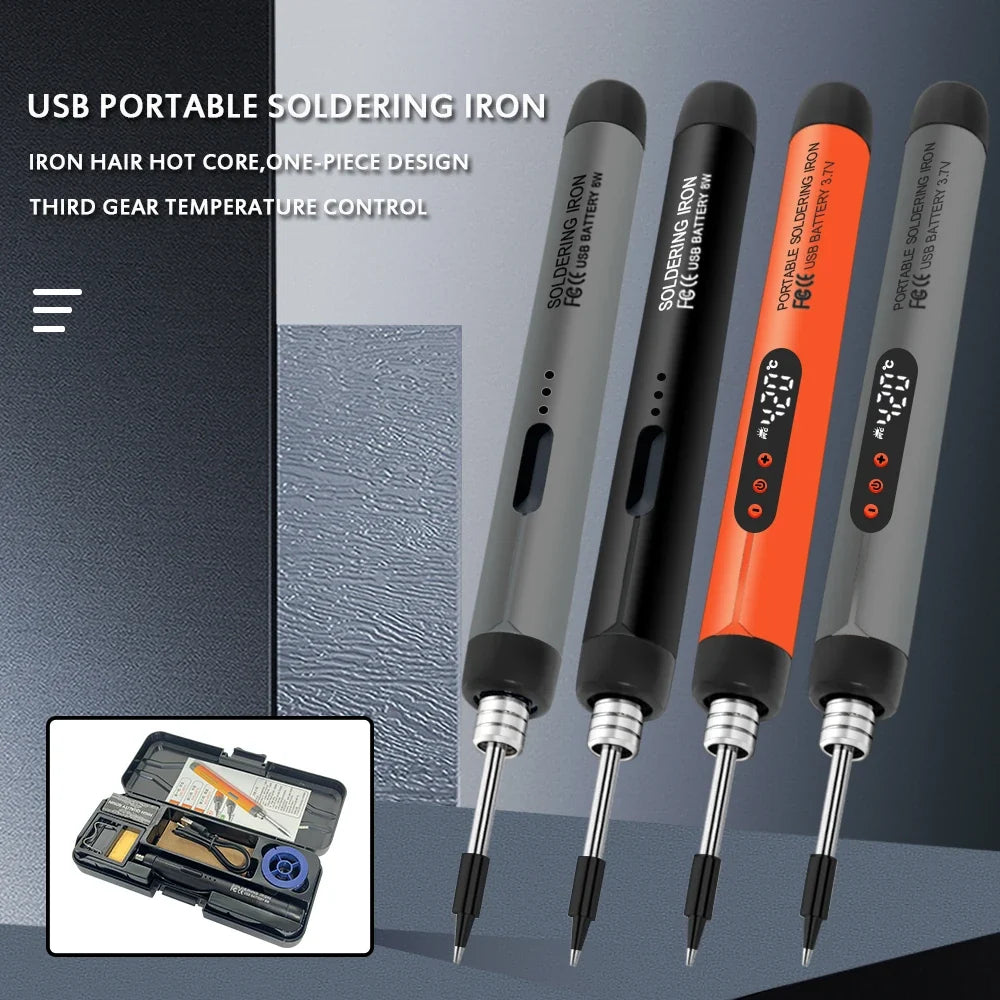 USB Type-C Portable Mini Soldering Iron – 800mAh Rechargeable Portable Soldering Iron Qme