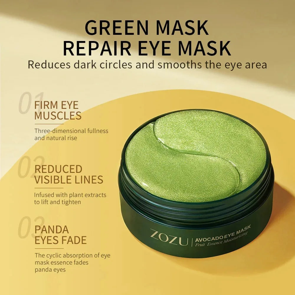 Avocado Gold Collagen Eye Mask Patches 60/120 Pcs | LGRAMER Eye Mask Patches Qst