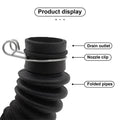 Washer Drain Hose AEM73213001 – Fits T1309ADFH & LG Models Washer Drain Hose Qst Black